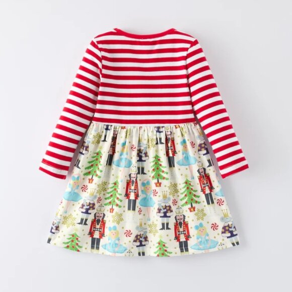 Boutique Nutcracker Girls Long Sleeve Christmas Dress - Picture 5 of 6